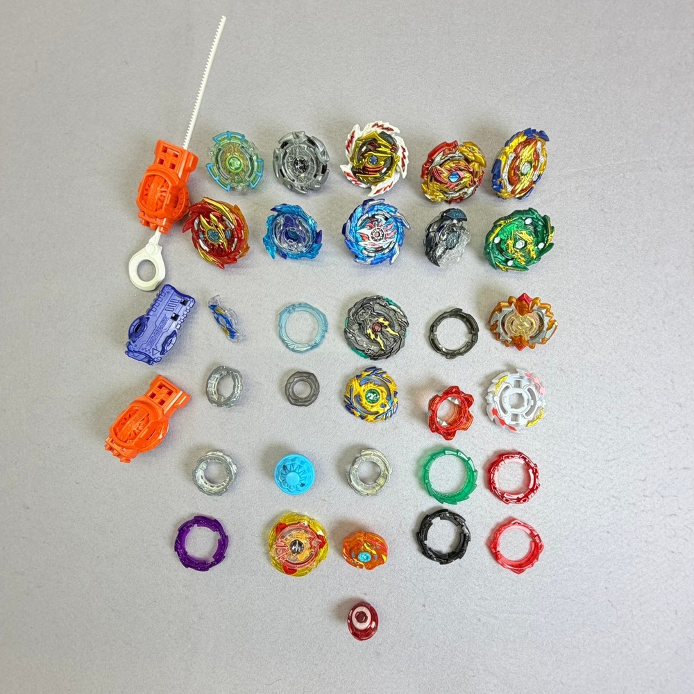 Beyblade Burst Lot Kids OS Multicolor Spinning Tops Launchers Parts Mixed Set